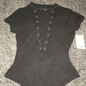 Charcoal Grey Bodysuit